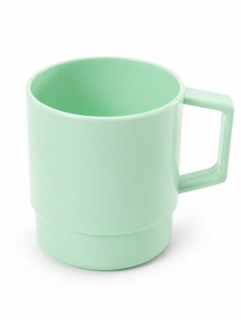 Svetlozelený stohovateľný polymérový hrnček 10 Oz